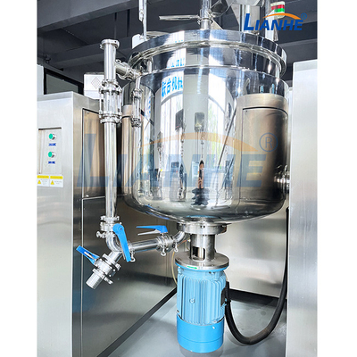 Dokunmatik Ekran Emülgatör Karıştırıcı Makinesi 200L Vakum Sirkülasyon Homojenizatör Kozmetik Yapımı Karıştırıcı