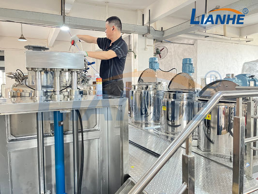 1000L Diş Macunu Vakum Emülgatör Mikser Dağıtıcı Toz Karıştırma