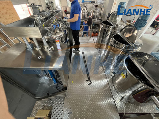 1000L Diş Macunu Vakum Emülgatör Mikser Dağıtıcı Toz Karıştırma