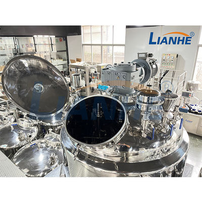 Karıştırıcı ile Buhar Isıtma Vakum Emülgatör Karıştırıcı Kozmetik Merhem Karıştırma Tankı