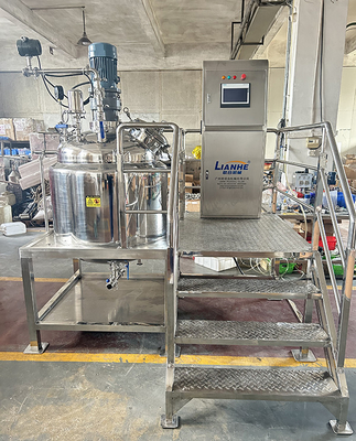 300L Vakum Emülgatör Karıştırıcı Akış Ölçerli Özel Karıştırma ve Isıtma Tankı