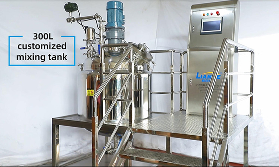 300L Vakum Emülgatör Karıştırıcı Antijen Reaktif Çözeltisi Yapma Makinesi Isıtma tankı