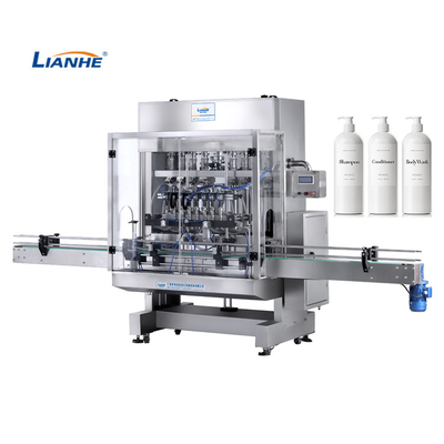 Otomatik 8 Nozul Lineer Pistonlu 1-12 Kafa Sıvı Kozmetik Krem Dolum Makinesi
