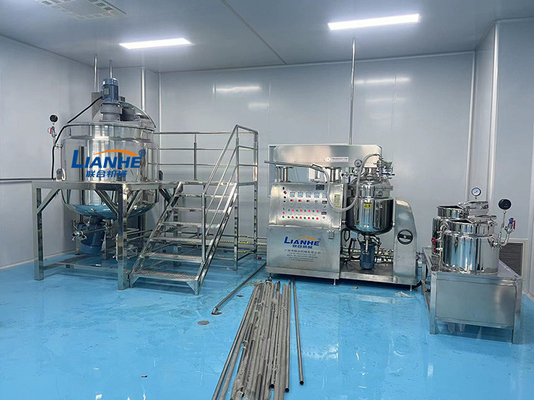 Kozmetik Üretim Hattı Şampuan Homojen Karıştırıcı Macun Krem Emülsifiye Makinesi