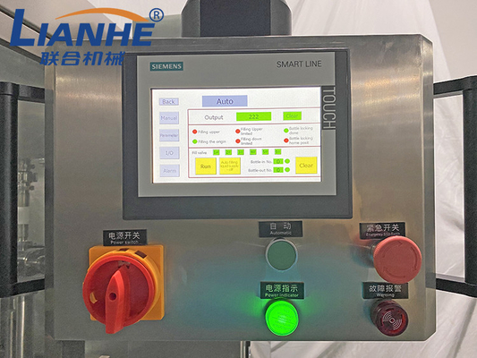 PLC 12 Memeler Otomatik Dolum Makinesi Sıvı Sabun Duş Jeli Losyon Kapatma Etiketleme Hattı