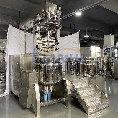 5.5KW SUS304 Kozmetik Krem Karıştırma Makinesi, Dayanıklı Vakum Mikser Homojenizatör