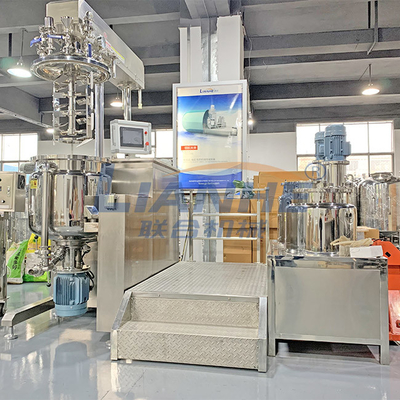 Paslanmaz Çelik PLC Vakum Emülgatör Mikser Makinesi 150L Pratik