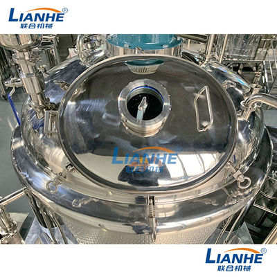1000L Vacuum Emulsifier Mixer , Fixed Lid , One-Way Mixing Paddle