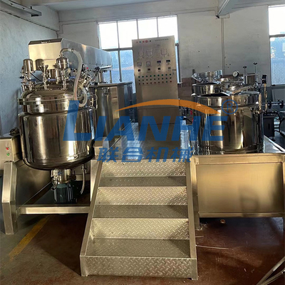Kozmetik Krem Vakum Emülgatör Karıştırıcı 300L-500L Karıştırıcı 65 Rpm