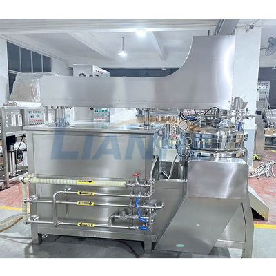 Kozmetik Krem Yüksek Kesme Emülgatör Karıştırıcı 200L Buharlı Isıtma PLC Kontrolü