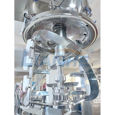 Kozmetik Krem Yüksek Kesme Emülgatör Karıştırıcı 200L Buharlı Isıtma PLC Kontrolü
