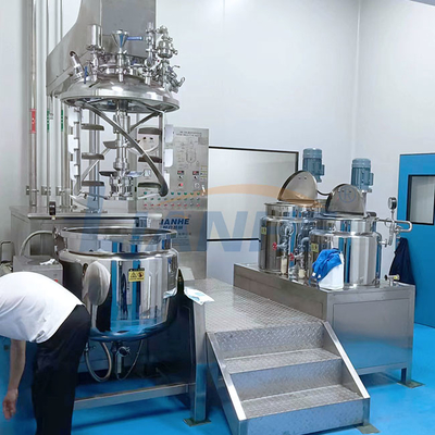 200L Kozmetik Krem Yüksek Kesme Karıştırma Tankı Vakum Merhem Emülgatör Karıştırma Makinesi