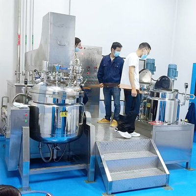200L Kozmetik Krem Yüksek Kesme Karıştırma Tankı Vakum Merhem Emülgatör Karıştırma Makinesi