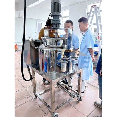 Elektrikli Isıtma Yüksek Kesme Emülgatör Karıştırıcı 100L 3 Kat Paslanmaz Çelik