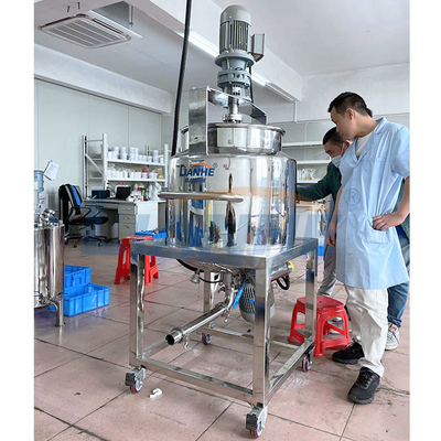 Elektrikli Isıtma Yüksek Kesme Emülgatör Karıştırıcı 100L 3 Kat Paslanmaz Çelik