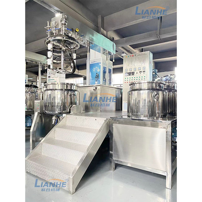 SUS316L Kozmetik Yüksek Kesme Emülgatör Karıştırıcı Makinesi 300L Düğme Kontrolü