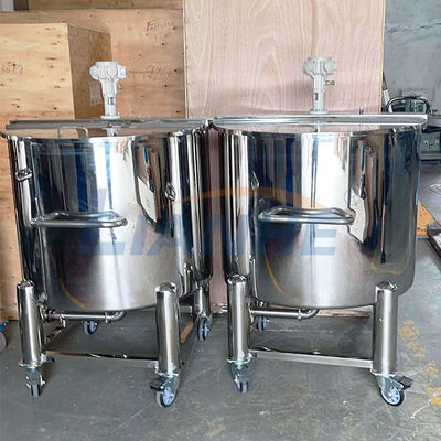 Pneumatic Mixing Agitator Storage Tank 500L SUS316 / 304 Stainless Steel