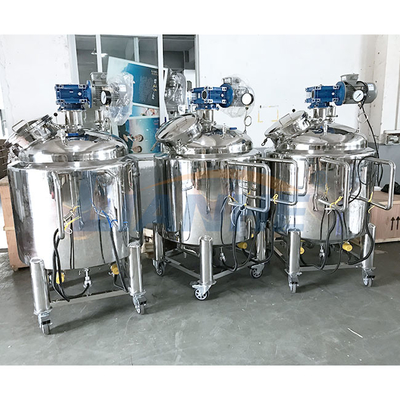 Mühürlü Tip 500L Paslanmaz Çelik Karıştırma Tankları, Hareketli Kozmetik Karıştırma Ekipmanları