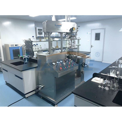 Krem 10L SUS316L Malzeme için 3 Katmanlı Lab Emülsiyon Karıştırıcı Makinesi