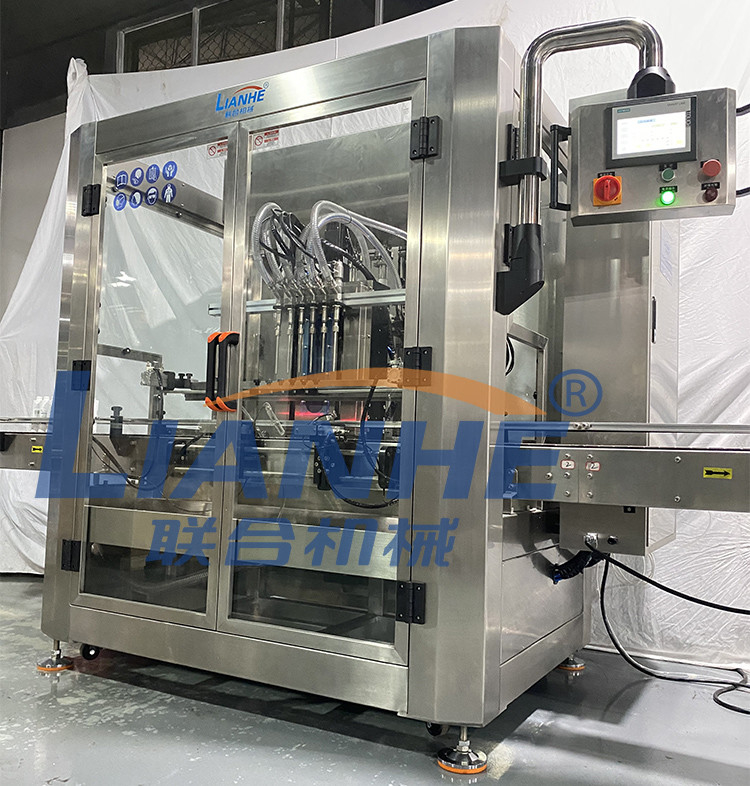 PLC 12 Memeler Otomatik Dolum Makinesi Sıvı Sabun Duş Jeli Losyon Kapatma Etiketleme Hattı