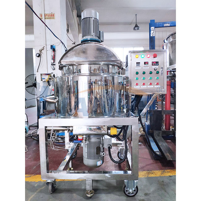 1.5KW El Dezenfektanı Üretim Ekipmanları, Kozmetik İçin 2 Ceket Homojenizatör Karıştırıcı